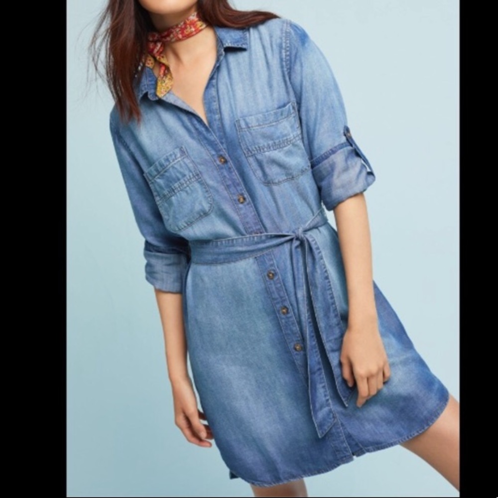 Cloth & Stone Chambray Button Up Dress